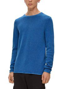 QS MIT MUSTERSTRUKTUR - Strickpullover - royalblau