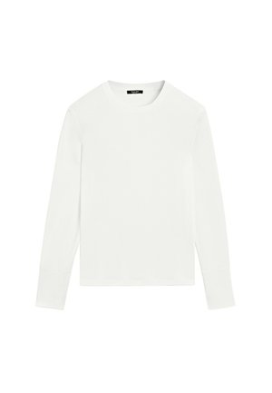 Massimo Dutti, Langærmet T-shirt - white