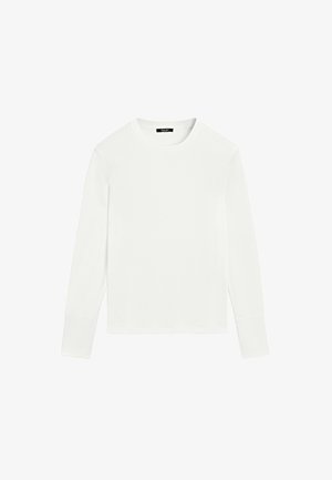 Massimo Dutti, Langærmet T-shirt - white