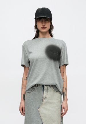 Μπλουζάκι με στάμπα - light grey melange
