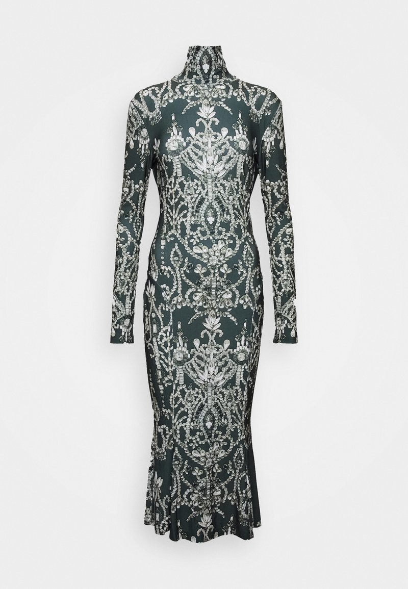 Norma Kamali Cocktailjurk zilverkleurig