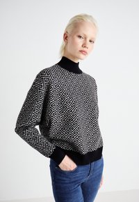 Vero Moda VMARIA ART BATWING HIGHNECK  - Pulóver - black/birch