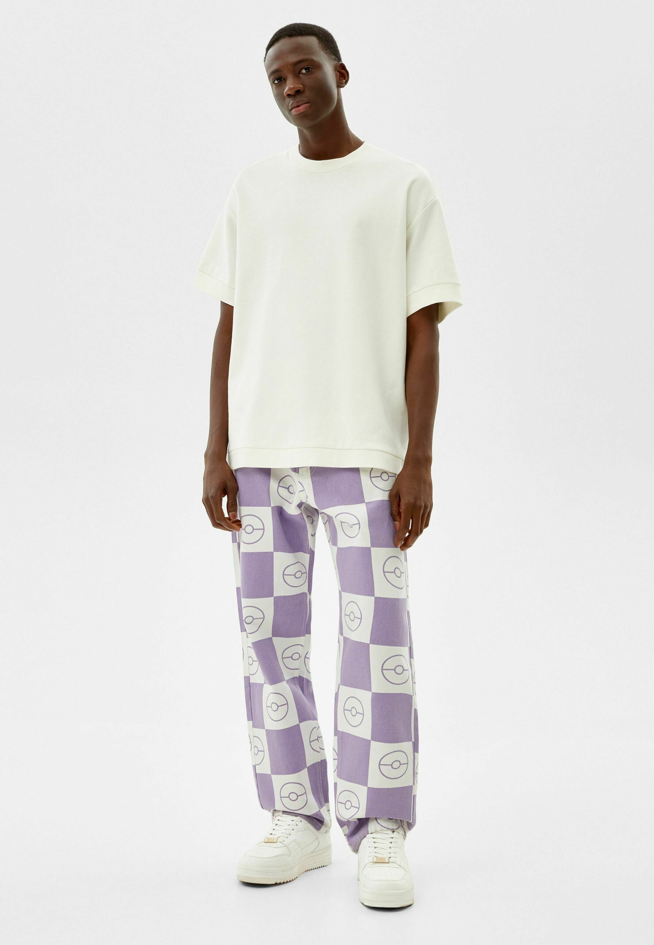 Bershka BAGGY POKÉMON - Jeans baggy - mauve/malva - Zalando.it