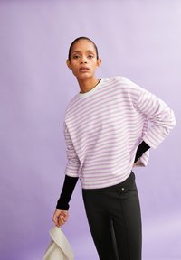 ARMEDANGELS FRANKA STRIPE - Maglietta a manica lunga - lavender light undyed