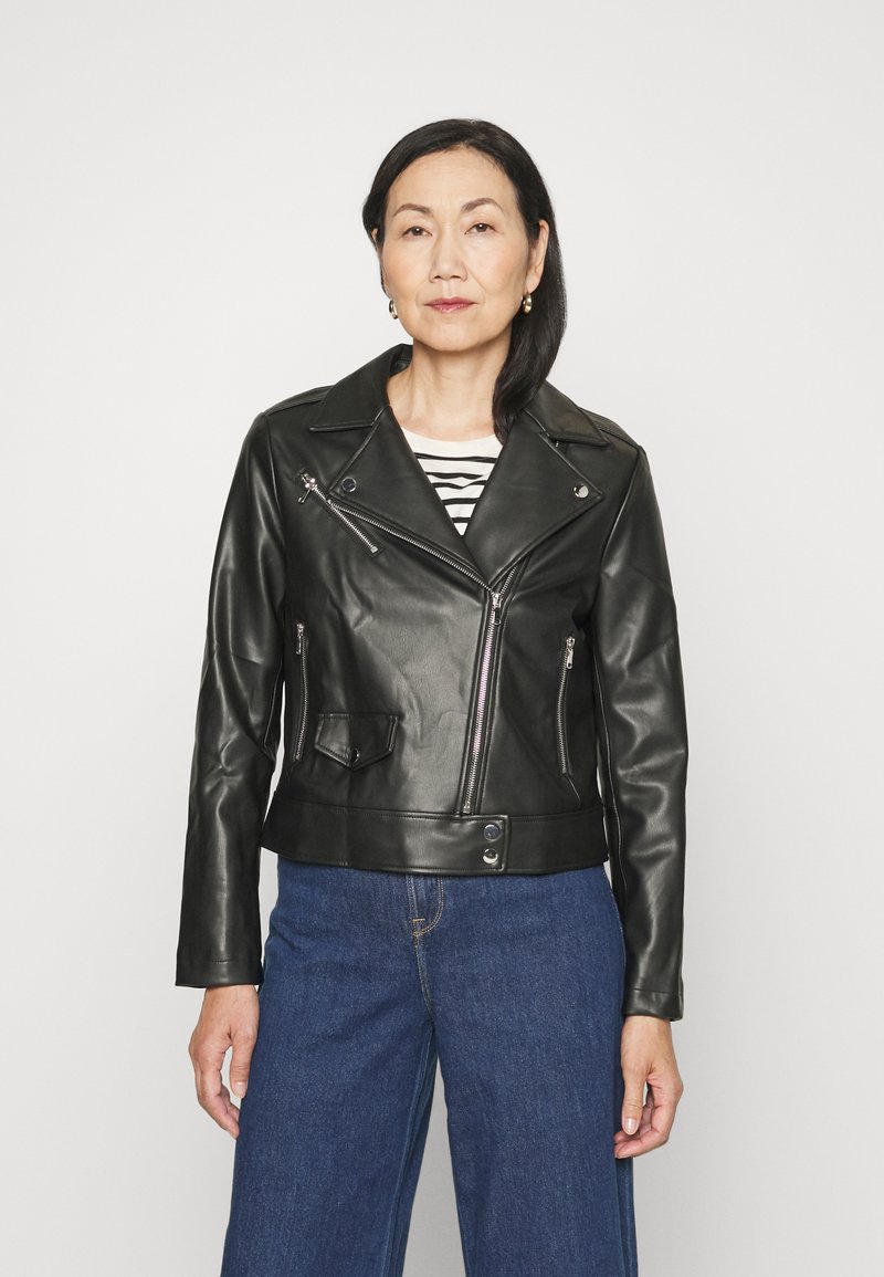 Marks & Spencer BIKER Faux leather jacket black Zalando