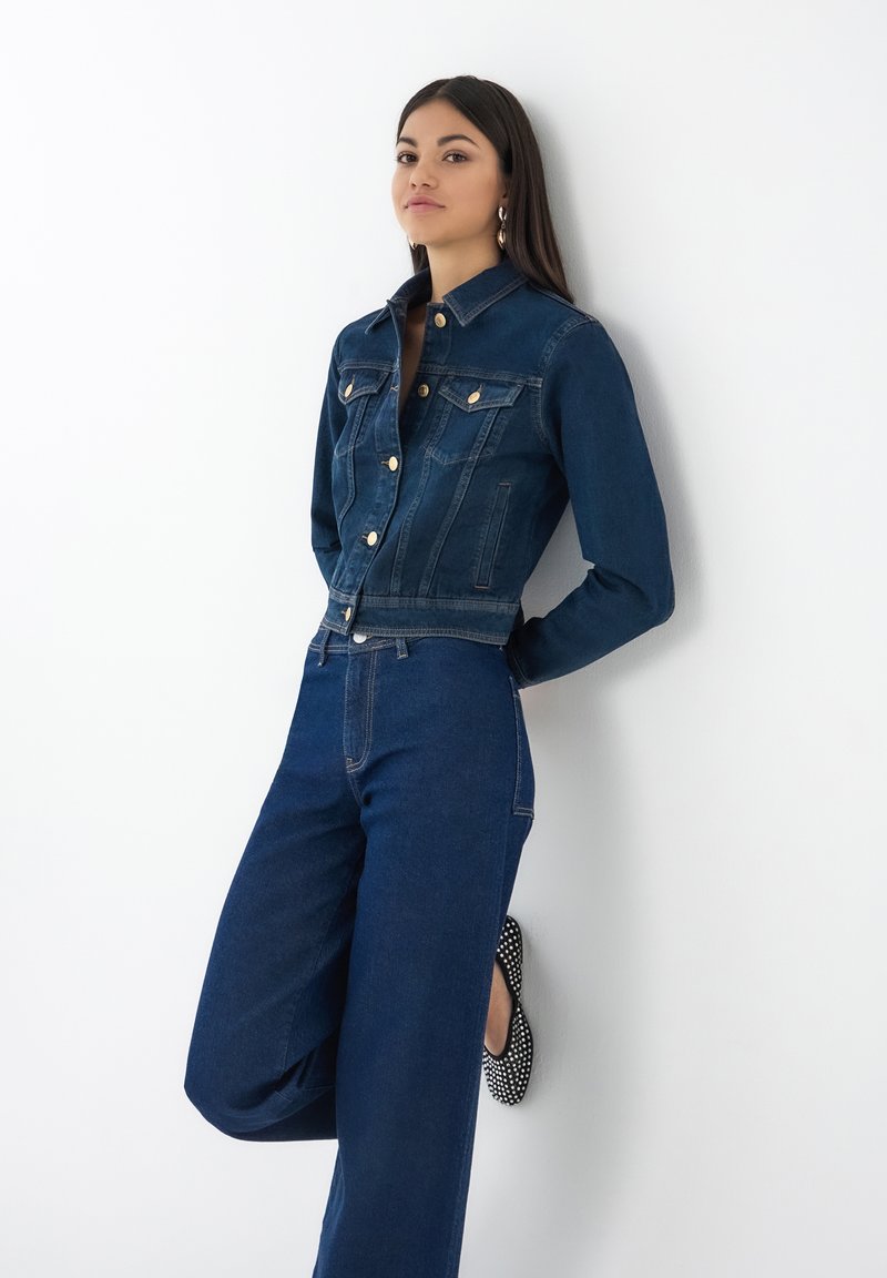 Terranova LAVSCURO S351 Giacca di jeans blu denim scuro/blu