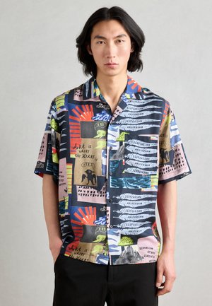 RELAXED FIT ALL OVER PRINTED SHORT wSLEEVED SHIRT - Shirt - anthracite