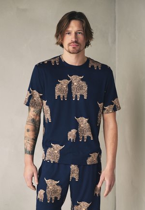 Next, REGULAR FIT - HAMISH THE HIGHLAND COW SHORT SLEEVE PYJAMAS SET . - Pidžaamakomplekt - blue