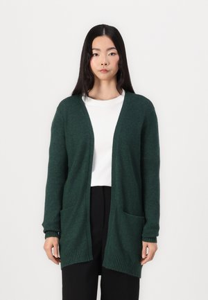 VIRIL OPEN CARDIGAN - Gilet - pineneedle/dark melange