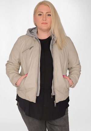 Maze Lederjacke - greige
