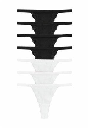 THE SET, 7 PACK - Tanga - black white