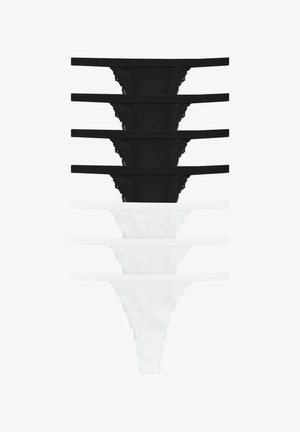 THE SET, 7 PACK - Tanga - black white