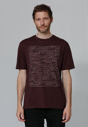 watapparel CATS - T-Shirt print - red brown