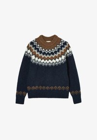 Unselected, navy camel