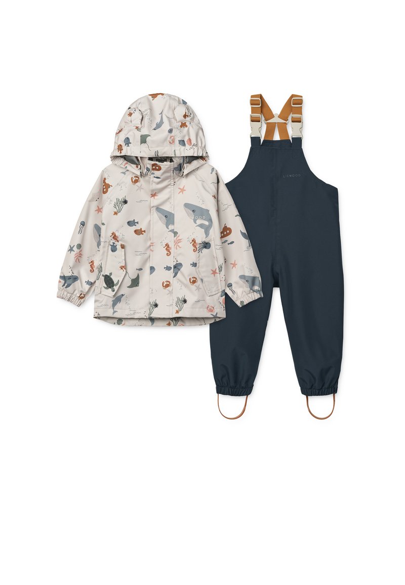 Liewood MANU SET UNISEX - Regnjakke - sea creature/sandy