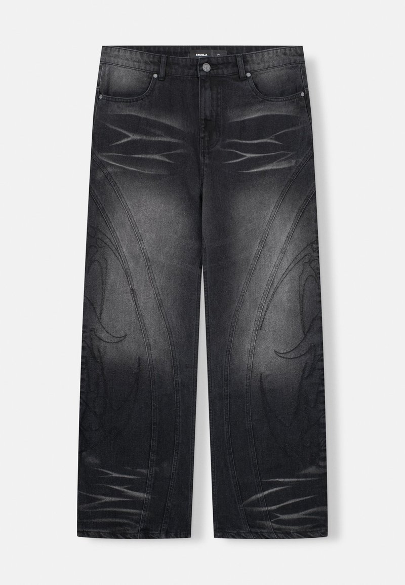 FAVELA Relaxed fit jeans zwart