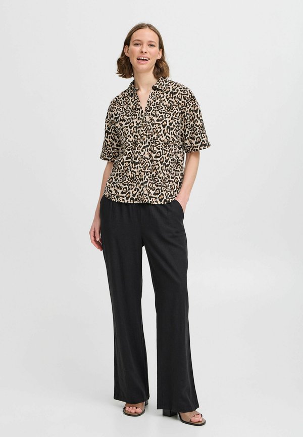FALAKKA - Button-down blouse - rainy day leopard mix2