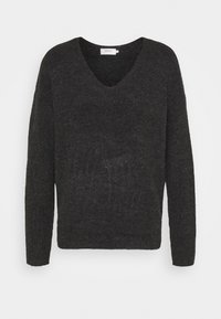 ONLCAMILLA V NECK - Jumper - dark grey melange