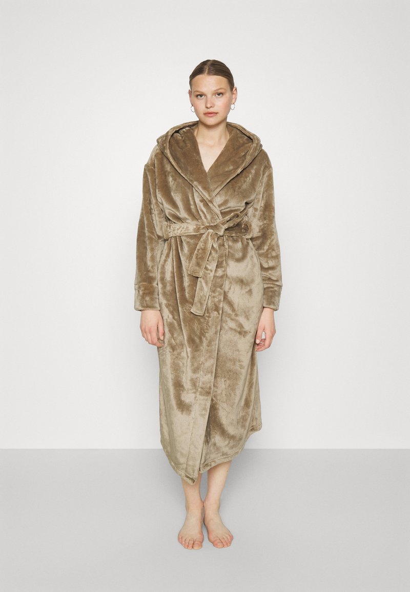 ONLY ONLMELODY MAXI ROBE - Dressing gown - silver sage/camel - Zalando ...