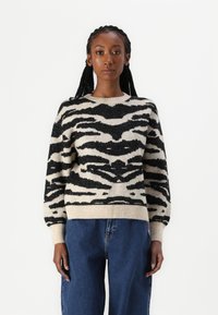 ONLY ONLAMBER O NECK - Pulóver - oatmeal