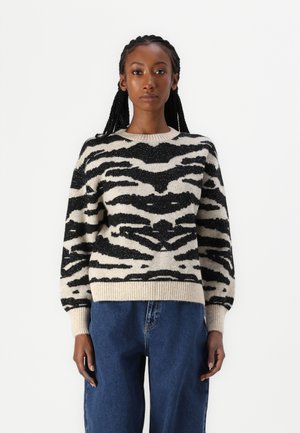 ONLY ONLAMBER O NECK - Pulover - oatmeal