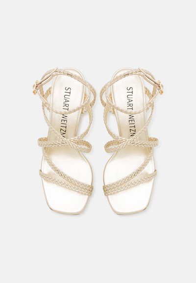 Stuart Weitzman WOVETTE ANKLE STRAP - Sandaler - light gold