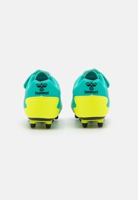 Hummel TOP STAR - Botas de futebol com pitões - turquise/solar yellow
