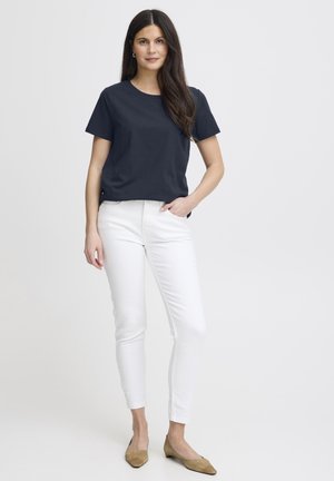 Fransa FRZASHOULDER TEE 1 - T-Shirt basic - dark peacoat