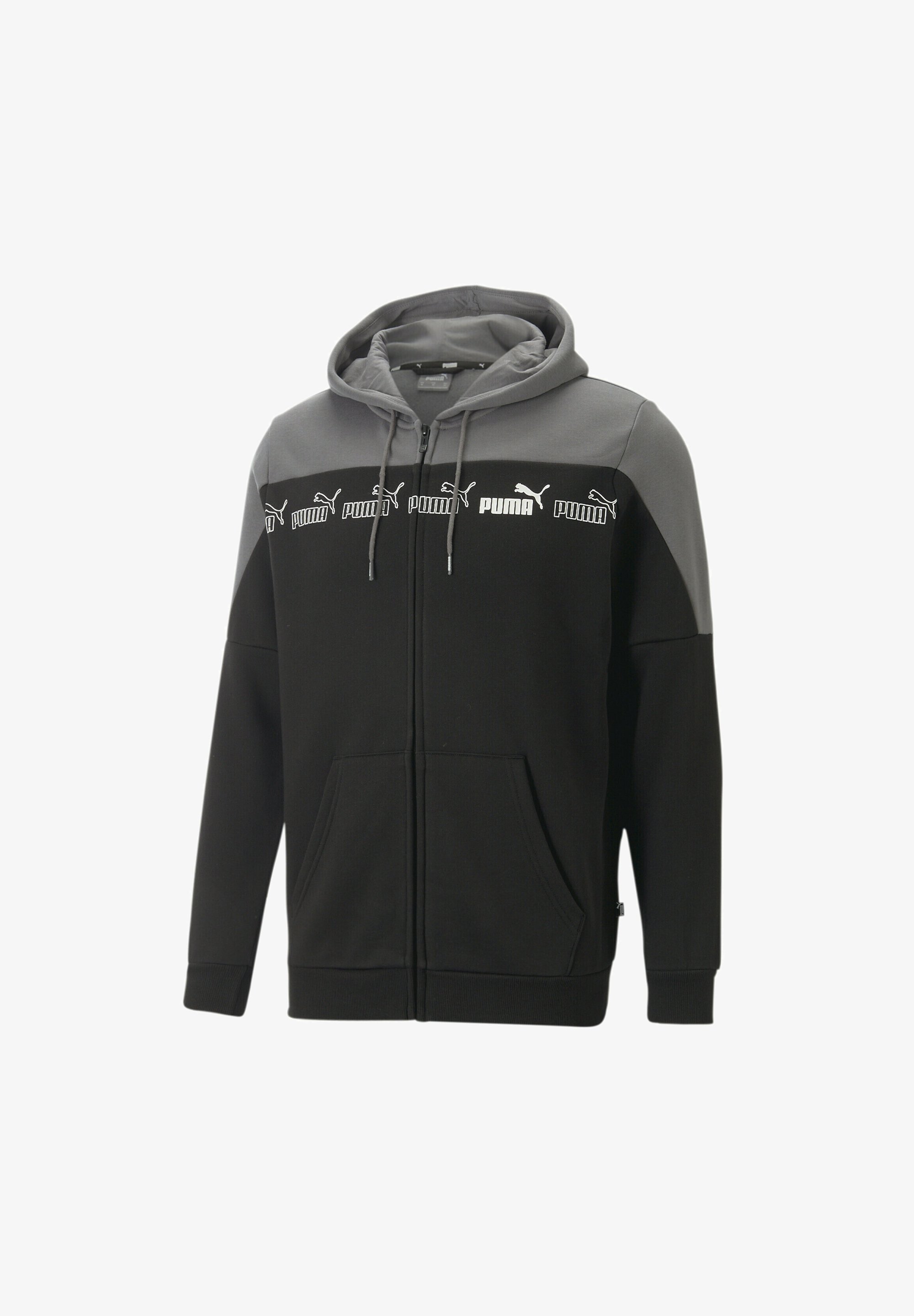 Puma AROUND THE BLOCK Sweatjacke black/castlerock/schwarz