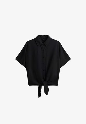 OPUS, BOXY KNOT DETAIL - Hemdbluse - black