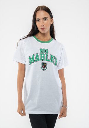 Paradiso Clothing BOB MARLEY COLLEGIATE CREST RINGER - Print T-shirt - white