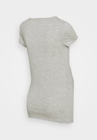 ONLY MATERNITY OLMLOVELY ONECK 2PACK - Paprasti marškinėliai - black/light grey melange