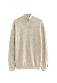 Next MARL ZIP NECK JUMPER - Pulover - neutral