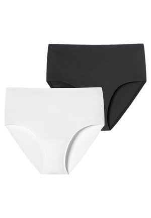 2-PACK INVISIBLE SOFT - Kalhotky - schwarz/weiss