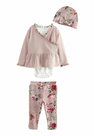 REGULAR FIT - FRILL FLORAL 4 PIECE WRAP CARDI SET - Päevakleit - lilac purple