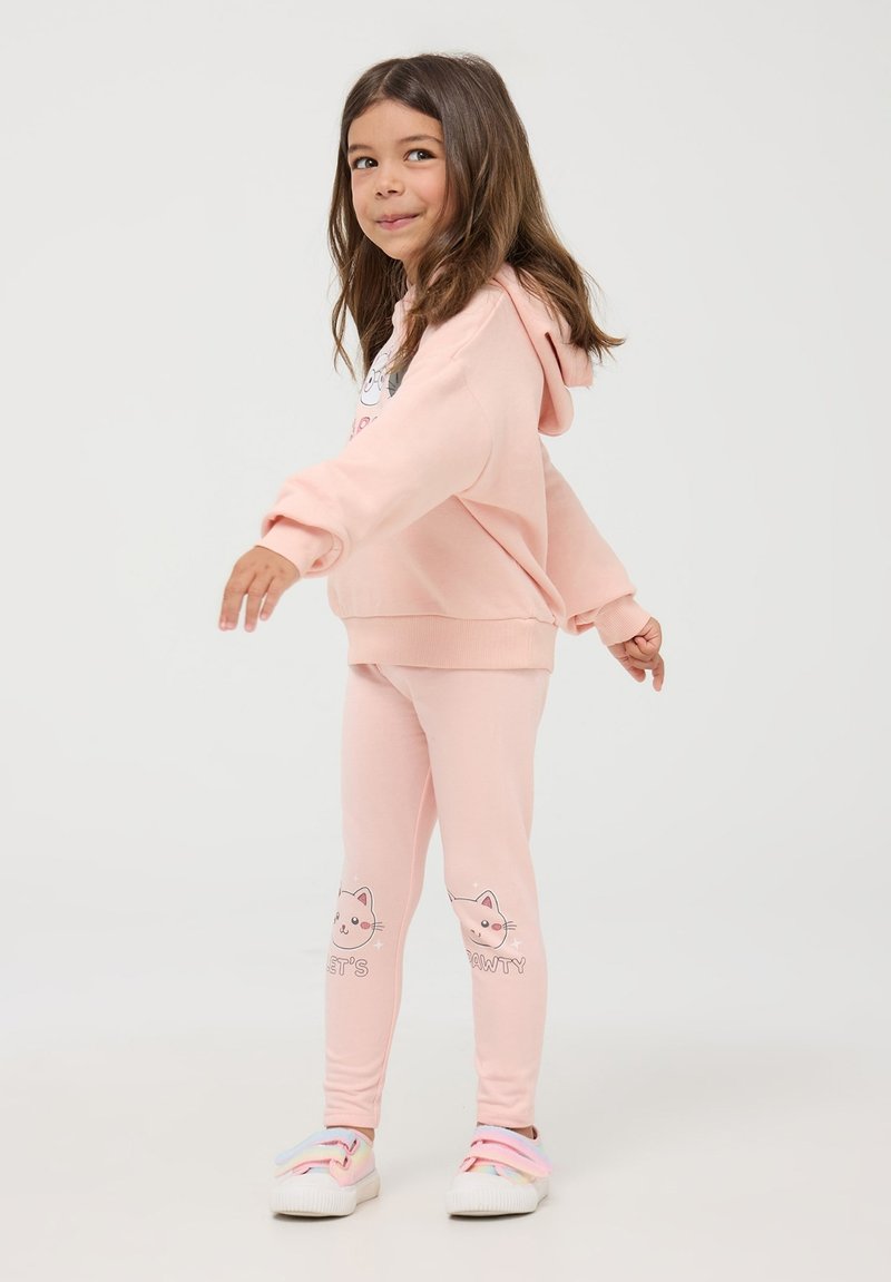 Terranova CON GATTINO - Leggings - rosa cipria