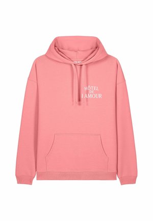 EMBROIDERY HEAYVWEIGHT UNISEX - Felpa con cappuccio - pink