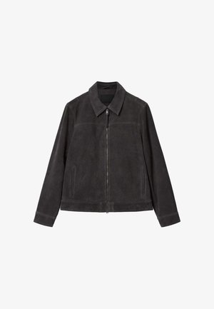 AllSaints, RHONE - Veste en cuir - anthracite grey