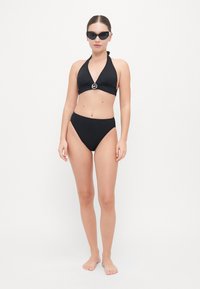 MICHAEL Michael Kors LOGO RING HALTER  - Bikinitopp - black