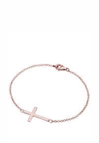 Roosa kulla käevõru ühtlase, minimalistliku risti ripatsiga. Omab õrna ahelat ja kindlat homaari kinnitusmehhanismi. Lihtne ja elegantne disain.