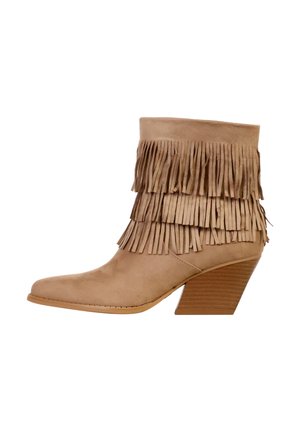 Bottines de cowboy / motard - beige