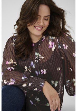 KCCLARA SHIRT - Pogājama blūze - black coffee multi col.flowers