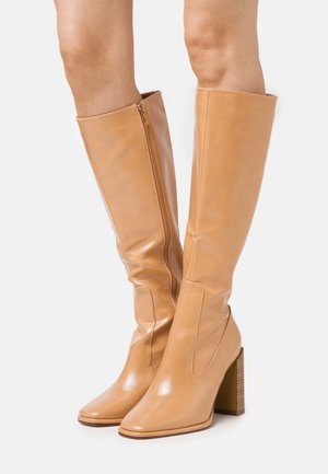 IVONE - High heeled boots - beige