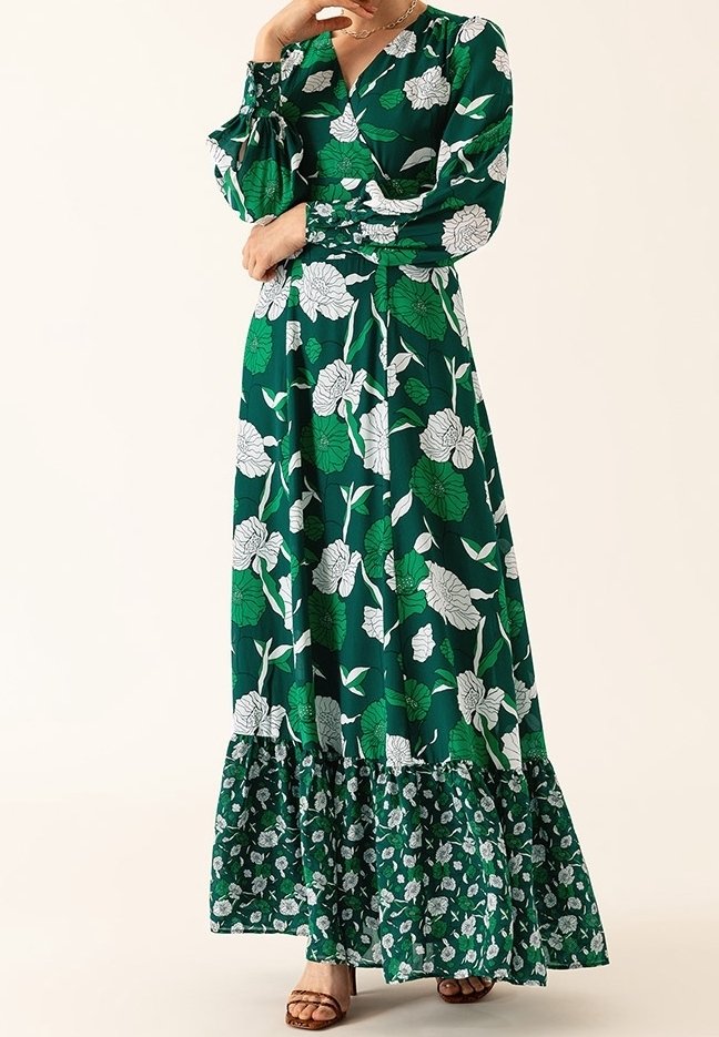 IVY OAK Maxi dress - dark green - (Pre-owned) - Zalando