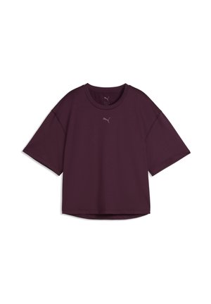 Puma, W CLOUDSPUN RELAXED TEE - Спортна тениска - ruby noir heather