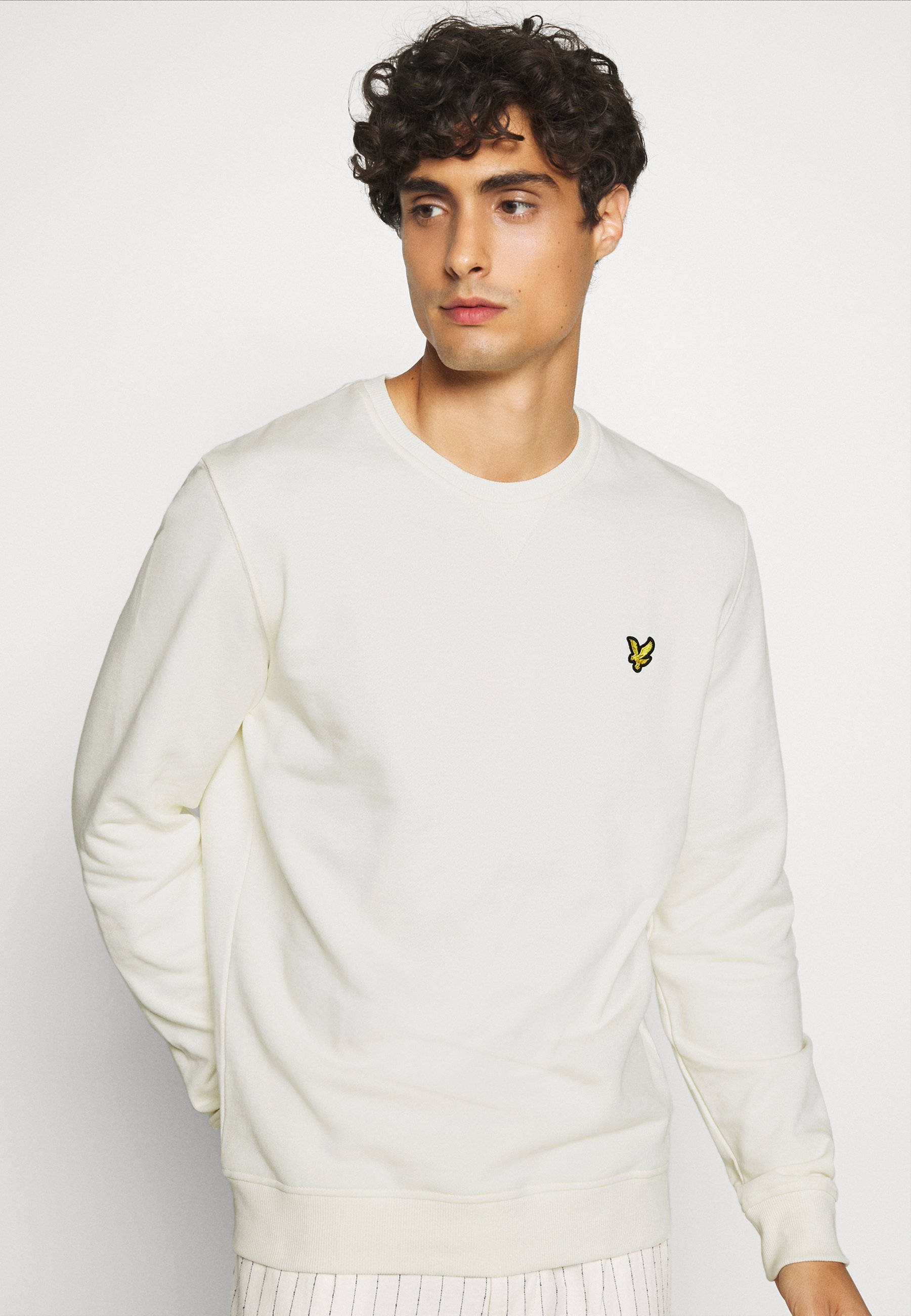 Lyle & Scott CREW NECK Sweater vanilla icecrème Lyle & Scott Crew Neck Jumper Trui vanilla icecrème