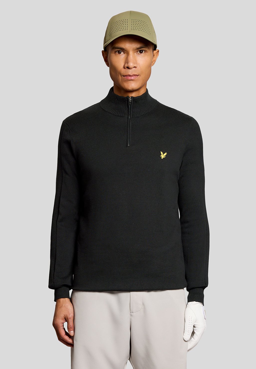 Lyle & Scott GOLF QUARTER ZIP - Jumper - jet black/black - Zalando
