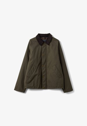 PIOMBO, JACKET WITH VELVET COLLAR - Lichte jas - army green