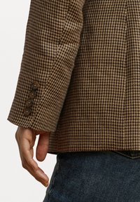 Lauren Ralph Lauren HOUNDSTOOTH DOUBLE BREASTED TWILL BLAZER - Blézer - brown