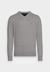 PIMA V NECK - Pullover - light grey heather